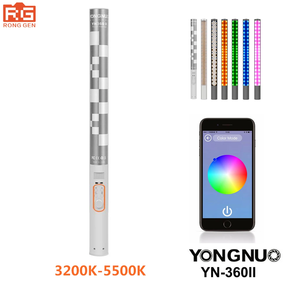 Ручной светодиодный светильник YONGNUO YN360II YN360 II для фотосъемки мягкий 3200K 5500K RGB