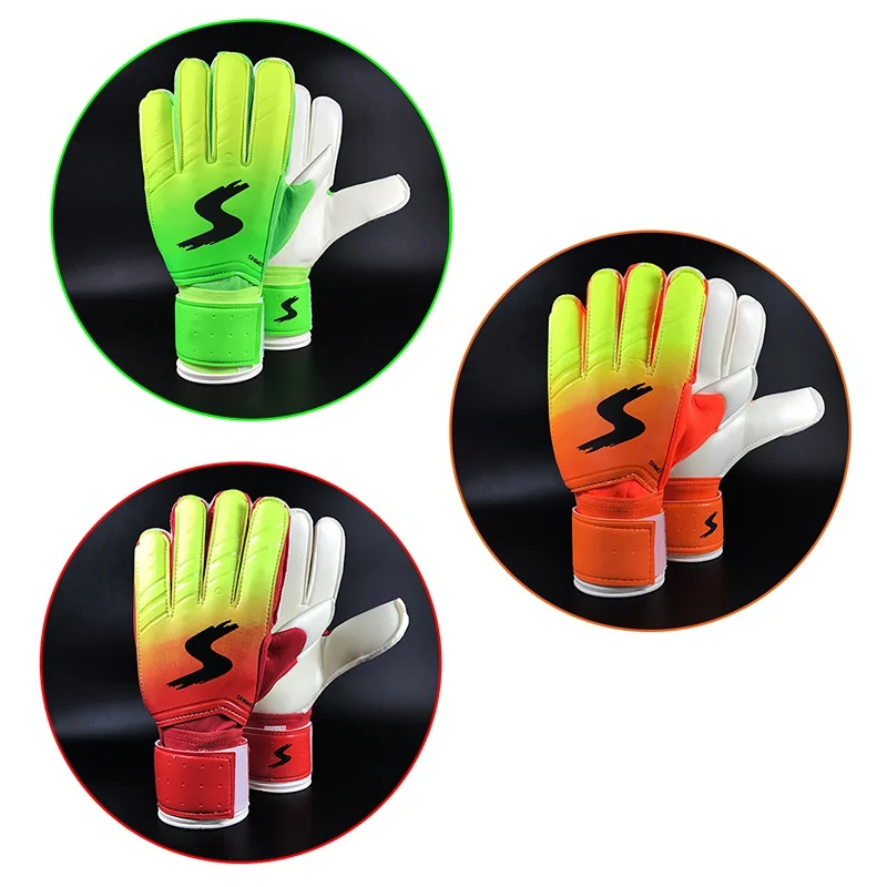 

Color Gradient Bone Guillotine PU Latex Soccer Goalkeeper Goalie Gloves Thickened Football Goalkeeper Gloves Soccer Gloves