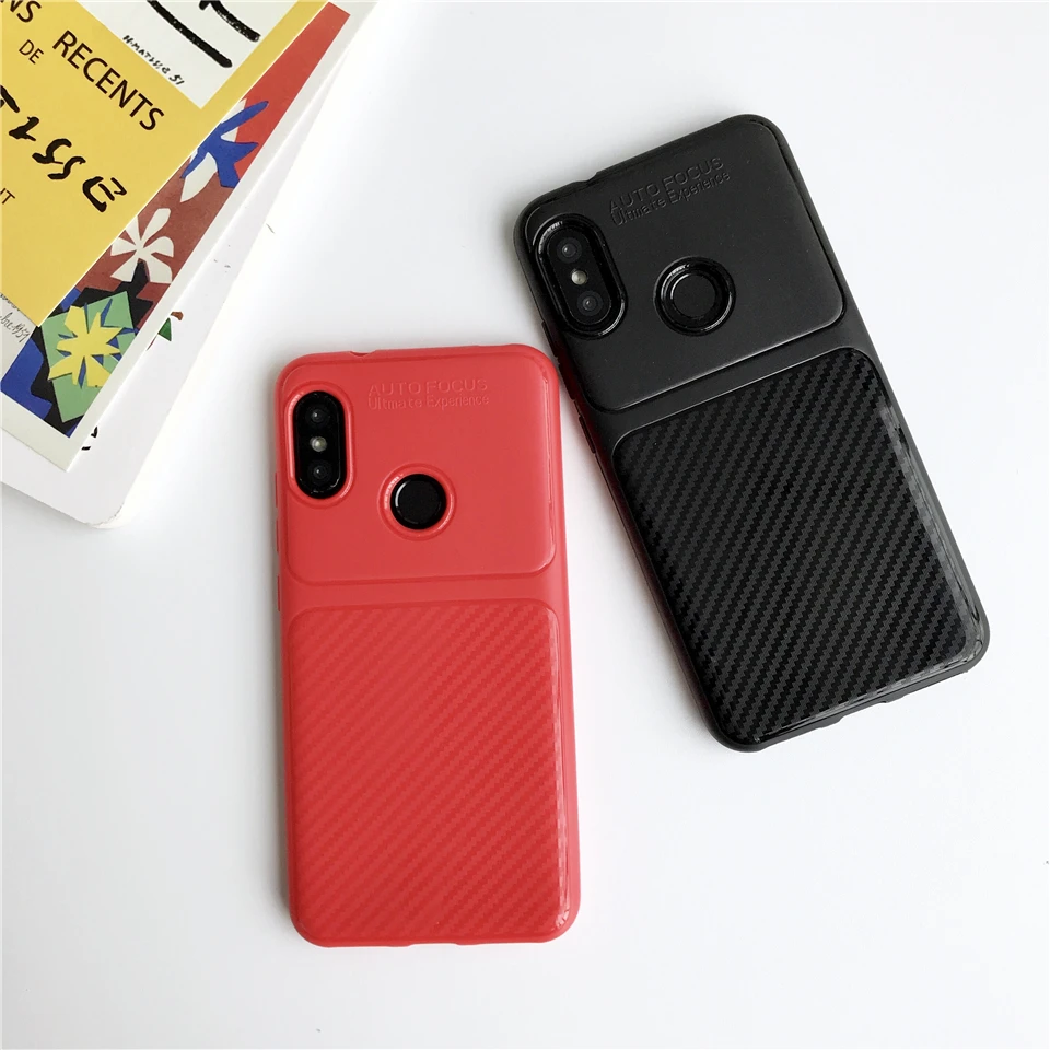 Популярные Роскошные Броня углеродного матовый чехол для XiaoMi RedMi 6 Pro S2 5A 5 плюс Note