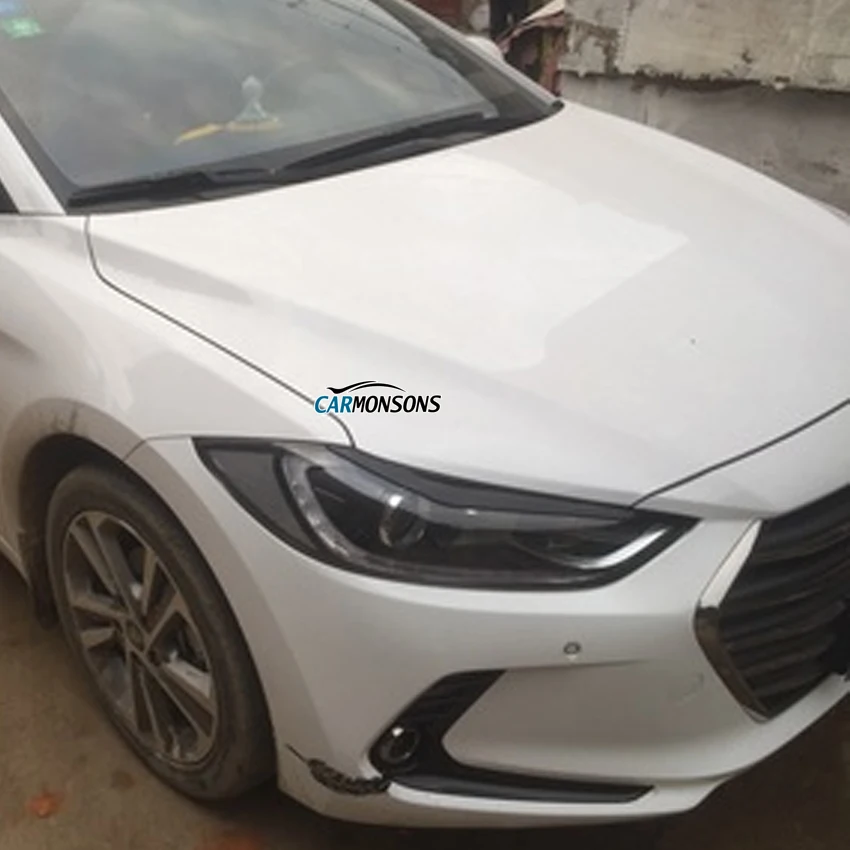 Carmonsons 2 шт./лот для hyundai Elantra седан головной светильник для бровей веки ABS Хромированная Накладка аксессуары для стайлинга автомобилей