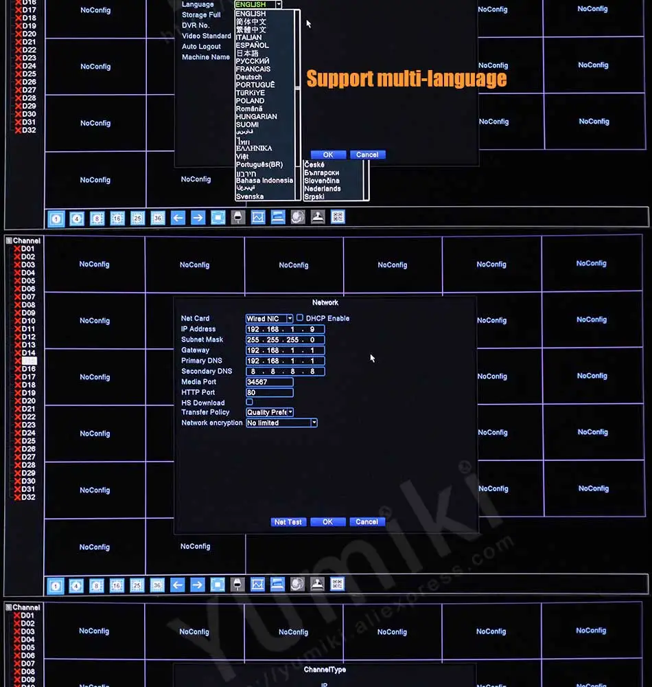 H.265+/H.264 8ch* 4 K/32ch* 5.0MP/32ch* 1080P сетевой видеорегистратор 960 P/720 P ip-камера ONVIF CMS XMEYE 2* SATA с фронтальным USB