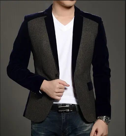 Para hombre de terciopelo chaqueta de la chaqueta adultos