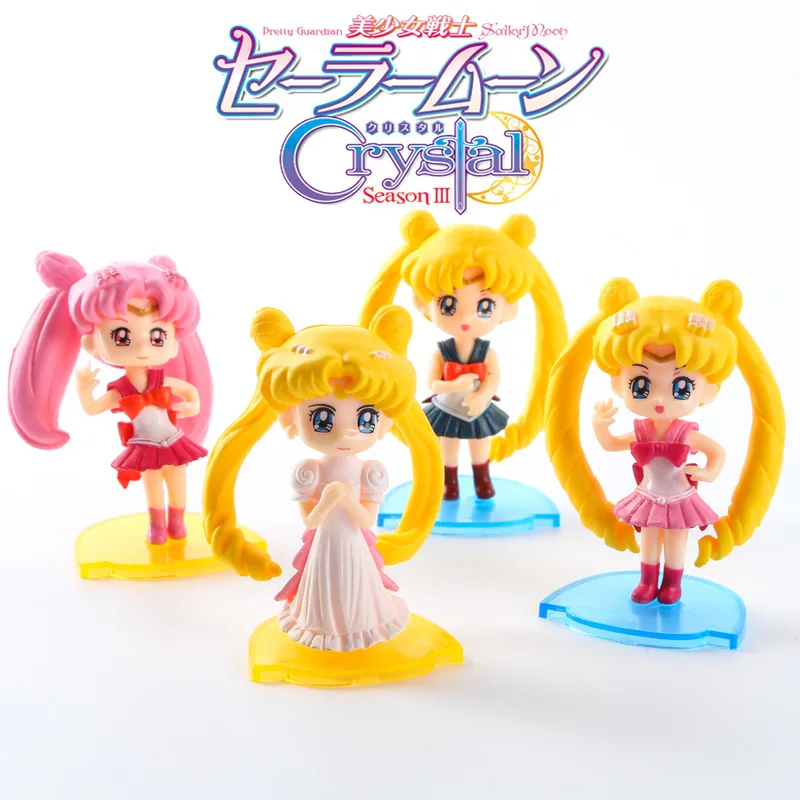 Buy 4pcs/Lot 7cm Japanese Cartoon Anime Pretty Soldier