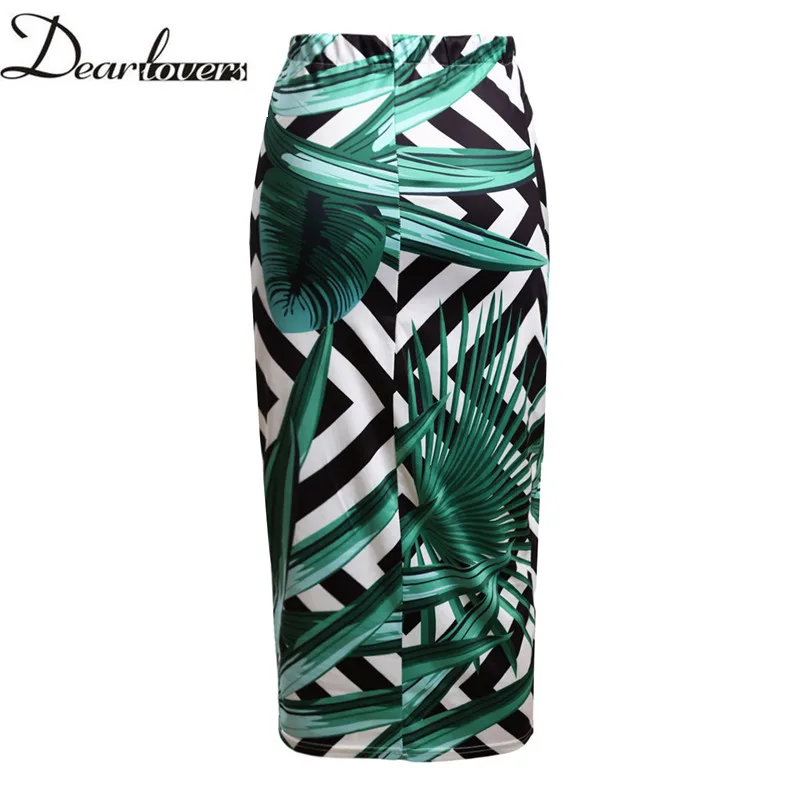 Tropical-Green-Leaf-Print-Strapless-Bodycon-Dress-LC610248-9-27980-149017_