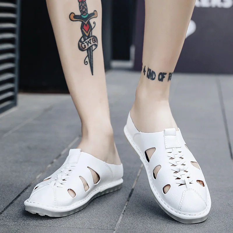 

19 Summer New Men's Shoes Light Comfortable Breathable Men's Casual Shoes Walking Hollow Slip-on Wear Resistant Driving Loafers