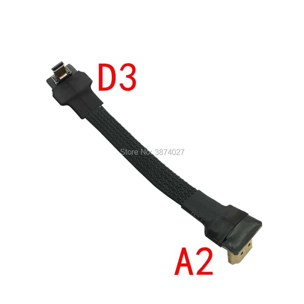 A2 FPV Micro HDMI Mini 90 градусов адаптер 5 см 50 FPC плоский кабель шаг 20pin для мультикоптера