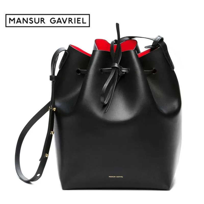 Mansur Gavriel bucket font b bag b font leather women shoulder famous brand luxury font b