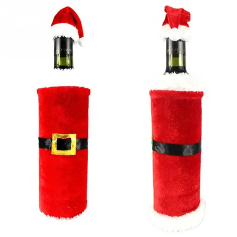 New Year Decor Red Wine Bottle Covers Decor Bottle Cover Cap Bottle Bag