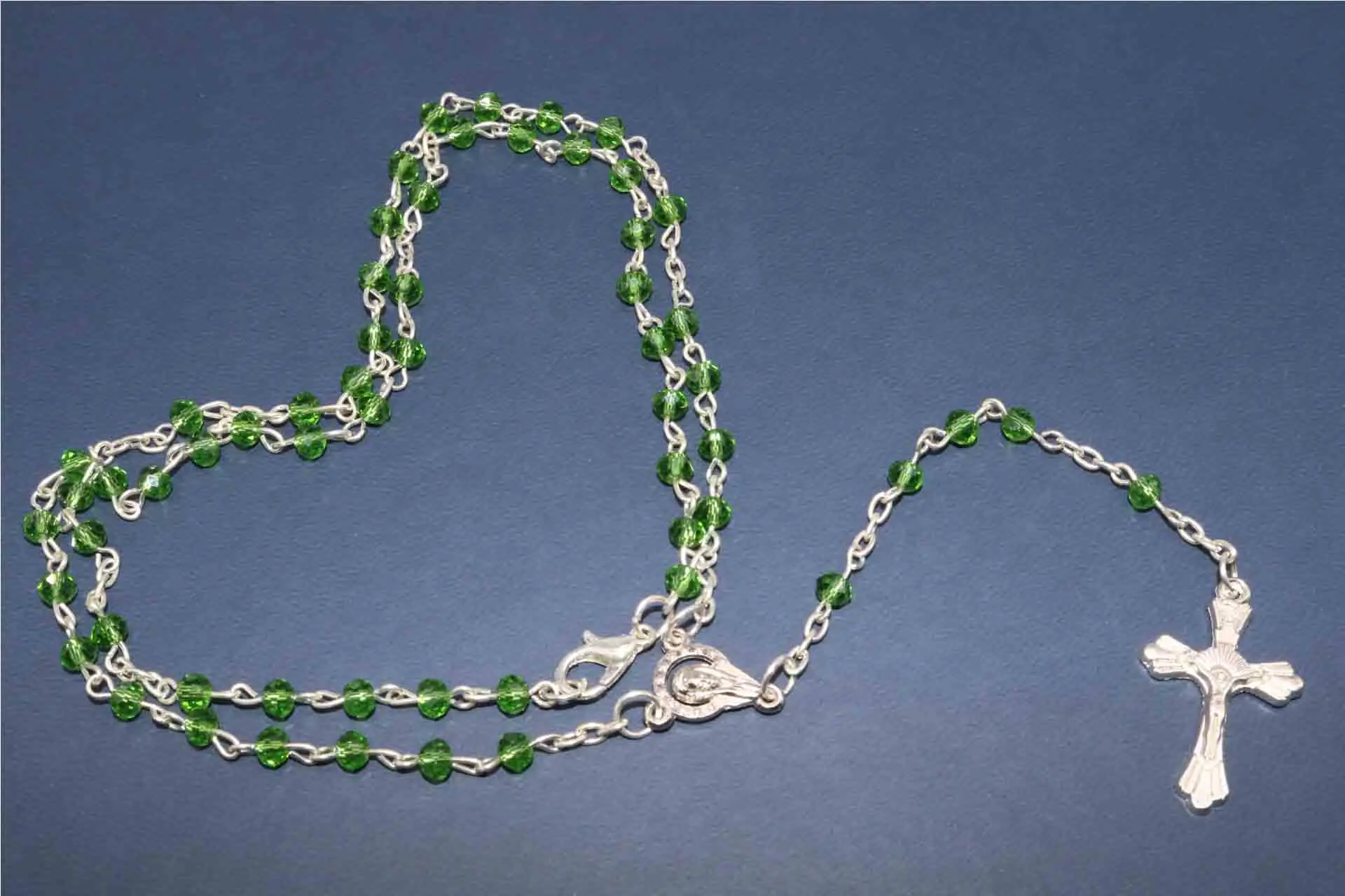 

4mm Rosary Stainless Steel Crystal Rosary Necklace Women's Necklace Fashion Jewelry Jesus Cross Crystal Stainless Steel Necklace