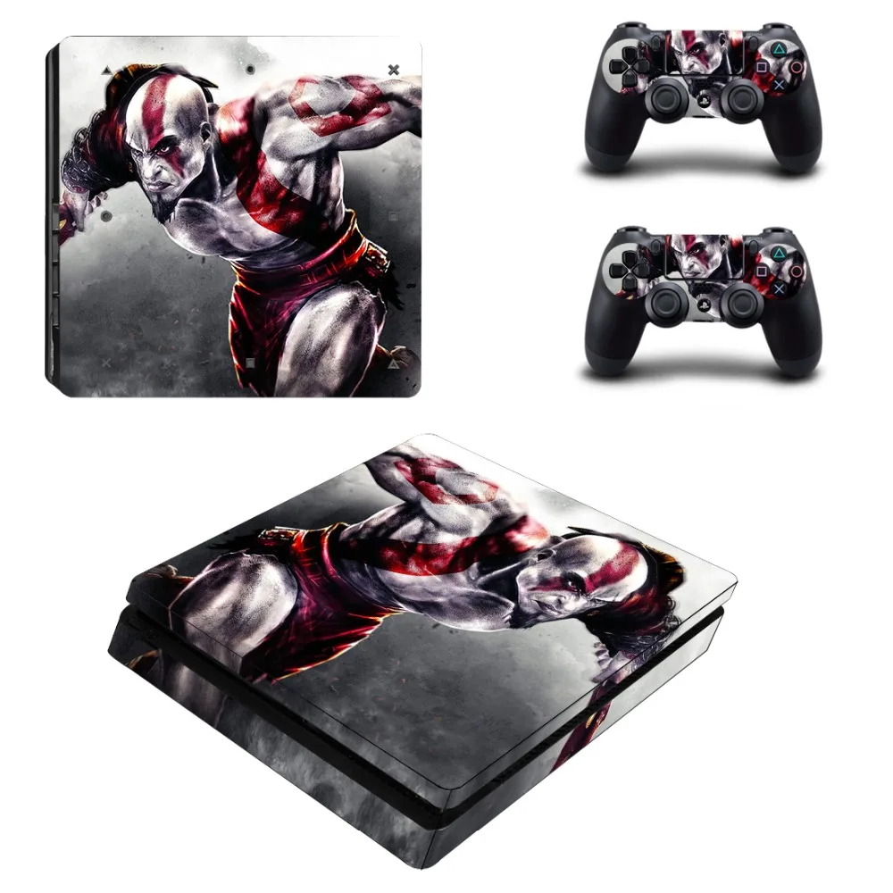 

Kratos Skins for Playstation 4 PS4 Slim Console Skin Stickers 2pcs Controller Vinyl Decals Protector Film