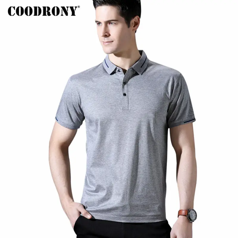 

COODRONY T Shirt Men 2018 Spring Summer New Arrival Mne's T-Shirt Solid Color Business Casual Tops Short Sleeve Cotton Tee S8601