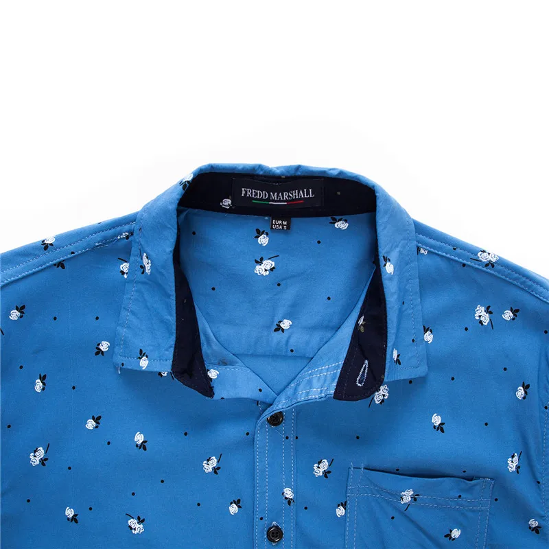 New Brand Casual Men's Rose Floral Printed Shirt Spring Autumn Male Long Sleeve Dress Shirts Tops Camisa Masculina Euro Size M-3XL (2)