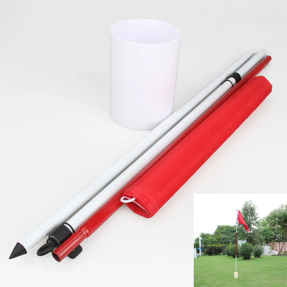 Image Backyard Practice Golf Hole Pole Cup Flag Stick Putting Green Flagstick