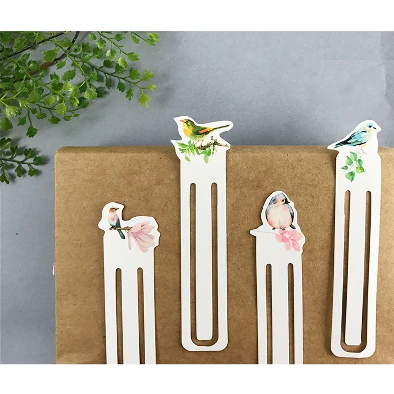 30 pcs Various bird bookmark Paper clip bookmarks for book marker Stationery items Office School