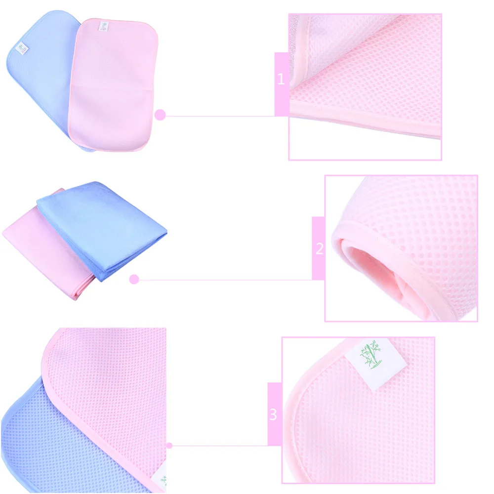 Детские пеленки пеленания розовый цвет для маленьких девочек ультра водонепроницаемый 3D матрац из бамбукового волокна защиты ребенка Узорчатая пеленка
