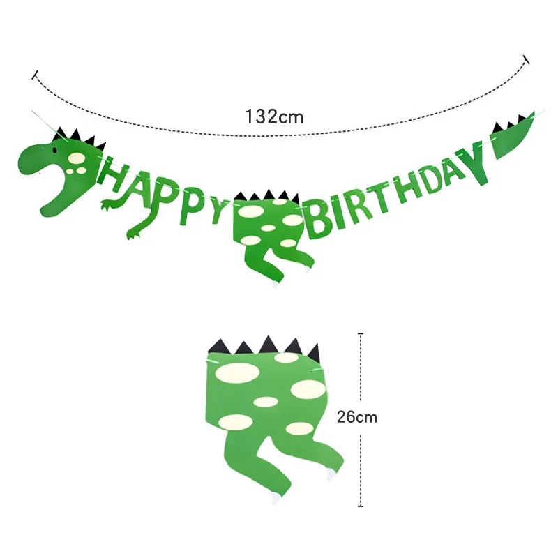 Декорации с днем рождения Детская Растяжка с фигурками динозавров сафари джунгли вечерние животных баннер на день рождения мультипликационный вечерние свадебные сувениры - Цвет: Dinosaur body banner