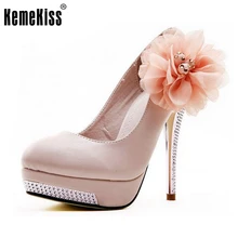 Größe 35-43 frauen high heel schuhe hochzeit braut blume plattform hochhackigen dame pumps fashion diamant heels schuhe EUR D5614