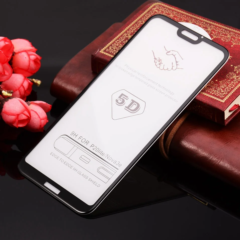5D Curved Glasses for Huawei P20 Glass Full Cover Screen Protector P20 Protection 9H Film Display for Huawei P20 Tempered Glass (13)