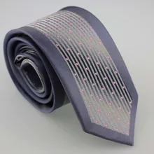 YIBEI Coachella Модные мужские галстуки дизайн обтягивающие серые с каймой шеи галстук из микрофибры повседневные серебряные полосатые розовые галстуки в точку