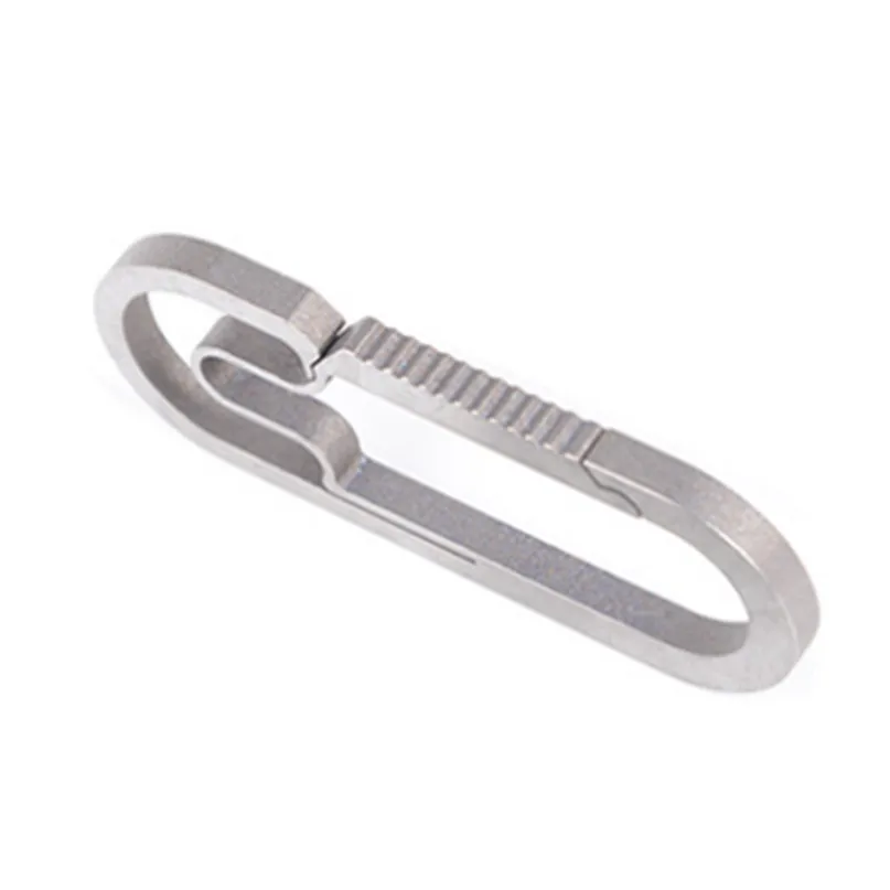 1PC Titanium Anti-lost Quick Release Keychain Hook Outdoor Fast Hanging Carabiner for Outdoor Camping Hiking Rock Rescue #3j#F (1)