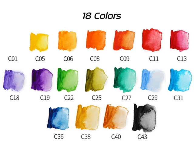 18/25/33/42 Color Solid Watercolor Set Water Paint Brush Pen Art Supplies - Water  Color - Aliexpress