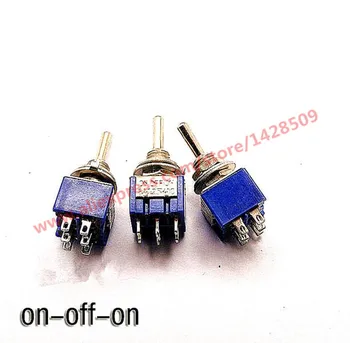 

5 Pcs ON-OFF-ON 6 Pin Mini Miniature Latching Toggle Switch MTS203 3A/250V 6A/125V