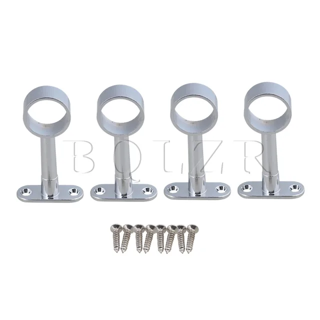 Bqlzr 4 X Zinc Alloy Round Closet Rod Mounting Bracket With Bqlzr 4 X Zinc Alloy Round Closet Rod Mounting Bracket With For Wardrobe