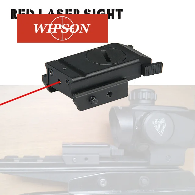 WIPSON 1 комплект Тактический red dot мини Красный лазерный прицел охотничья Оптика бесплатная доставка