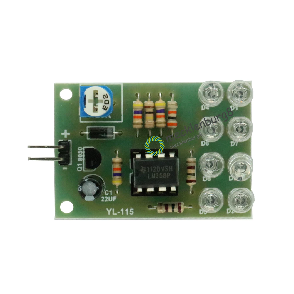 LM358 вдохните свет мерцающей лампы 8 шт. 5 мм Синяя светодиодная мигающая лампа