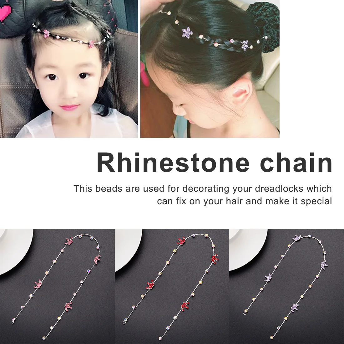 

Shiny Luxury Crystal Hair Chain Girls Headbands Flower Crown Butterfly Hair Ornament Hairbands DIY Exquisite Hair Styling Tool