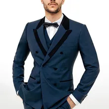 Костюм на заказ Bule terno мужской костюм тонкий лацкан последние конструкции пальто брюки жениха смокинг(куртка+ брюки+ жилет+ галстук