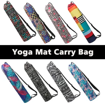 

75*16cm Practical Canvas Yoga Pilates Mat Carry Strap Drawstring Bag Sport Exercise Gym Fitness Backpack for 6mm Yoga Mat Bags