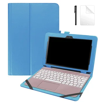 

Top Quality Magnetic Stand Leather Cover for Asus Transformer Book T101HA 10.1 inch protective Tablet Funda Shell Case+Film+Pen