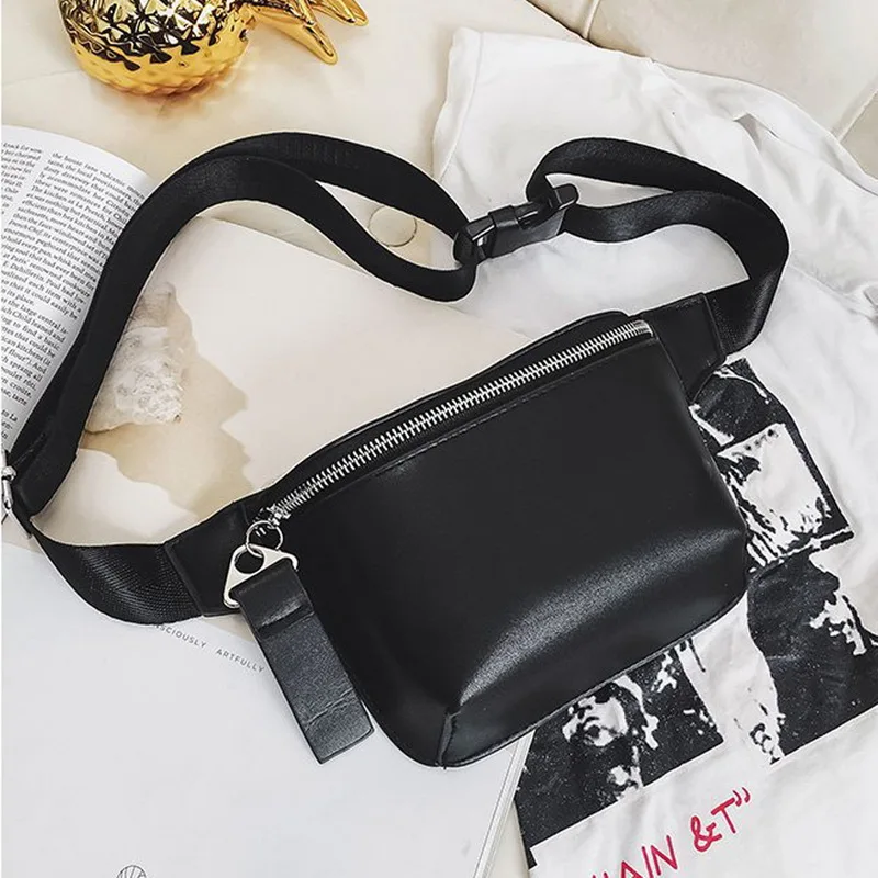

NIBESSER Women Fanny Pack Hip Belt Female Waist Bag Solid Leather Waist Pack Cross Body Bag Women Money Bum Bag Pochete