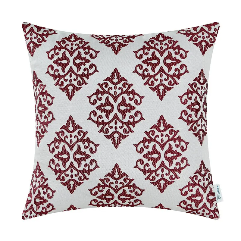 CaliTime Cushion Cover Pillow Shell Home Sofa Decor Vintage Damask