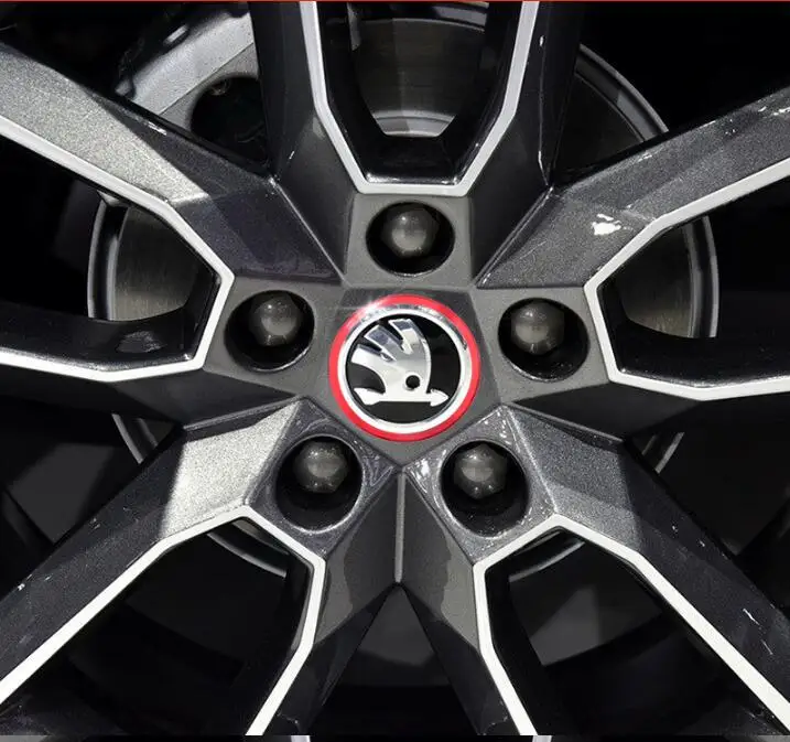 

HOT 4 pcs/lot New Refitting accessories Car Wheel center decorative circle fit for skoda octavia fabia rapid yeti superb octavia