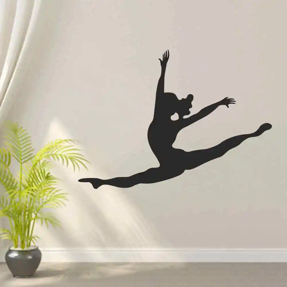 Leaping Dancer Wall Decal Vinyl Sticker Dance Studio Bedroom Wall Home