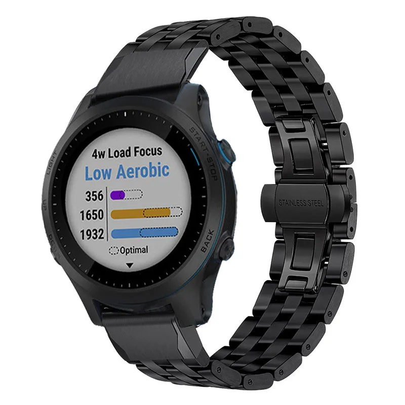 Laforuta ремешок из нержавеющей стали для Garmin Fenix 5 5S 5X Forerunner 935 945 ремешок 20 мм 22 мм 26 мм Quick Fit Ремешки для наручных часов