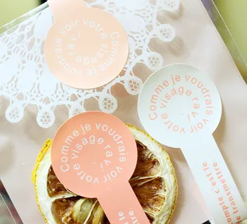 

60Pcs 5Sheets 3 Colors French Words 8cm Handmade Cake Packaging Sealing Label Sticker Baking DIY Gift Box Stickers M1256