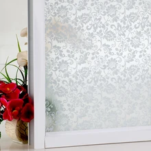 Топ Класс статического прилипания Декоративные матовый Декоративные Статический пленка окна Классический белый цветок окна Стикеры 45-90cm* 300 см