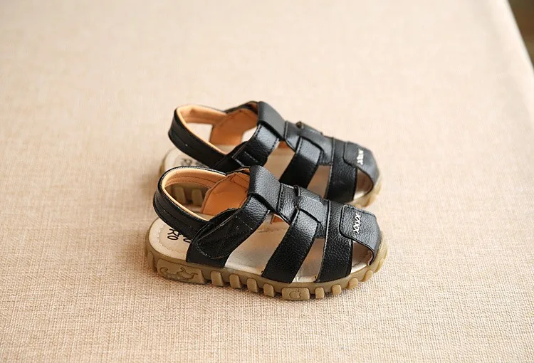 Г. Кожаные сандалии новая летняя пляжная обувь из мягкой кожи для мальчиков и девочек детские спортивные сандалии принцессы, размер 21-36