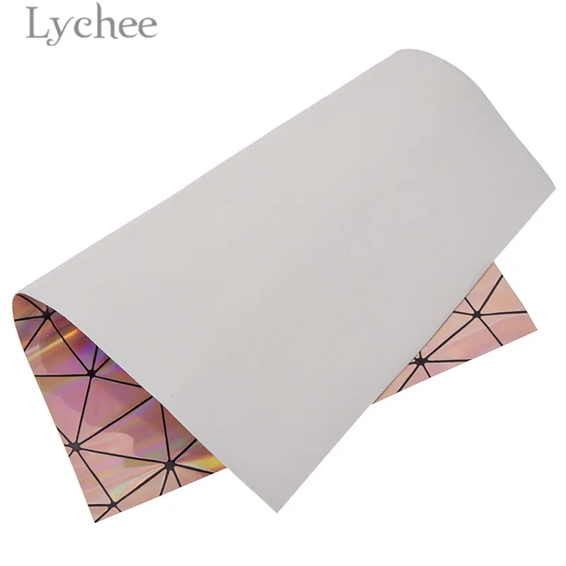 Lychee 21x29 см A4 лазерная Переливающаяся гладкая ткань из искусственной кожи высокого качества Синтетическая Кожа DIY материал для сумок одежды