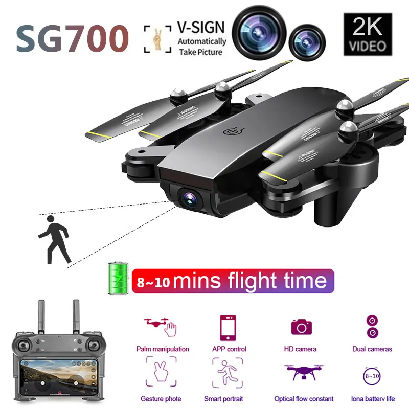

SG700 FPV Drone with camera HD 1080P 2K Professional FPV Wifi RC Drones One-button Return Dron RC Quadcopter Helicopter