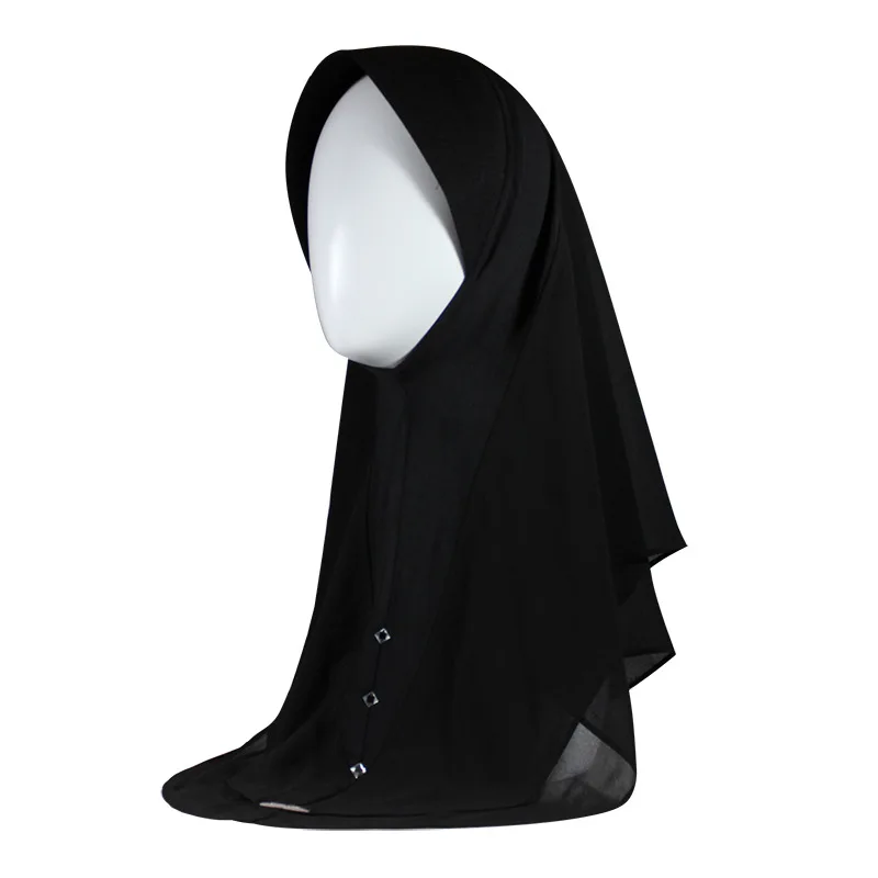 Модная мусульманская женская шапка шаль на голову абайя головной убор Арабский исламский хиджаб шифон банданы шарфы платок с капюшоном