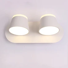 Светодиодный настенный светильник, современный настенный светильник, регулируемый внутренний светильник, черный/белый настенный светильник, светильник для гостиной, спальни, светильник s