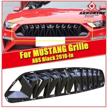 Fits For Ford Mustang grill grille ABS glossy black For Mustang Front Bumper Kidney Racing Grills Front Mesh 1:1 Replacement 18- Fits For Ford Mustang grill grille ABS glossy black For Mustang Front Bumper Kidney Racing Grills Front Mesh 1:1 Replacement 18-