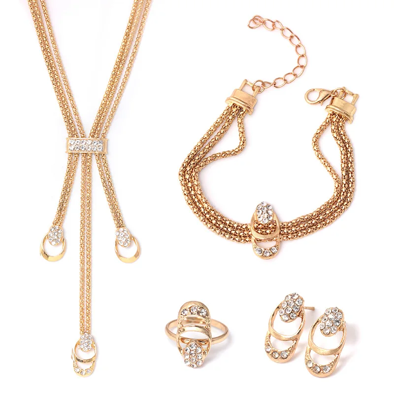 

2019 fashion design popular style European popular act the role of taste new style bride necklace cute bracelet 4 suits