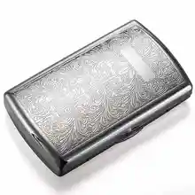 Сигарету корпус серебристого цвета полноценно мундштук 9.3*5.6*1.9 см может вместить 12 сигарета защиты ваши сигареты