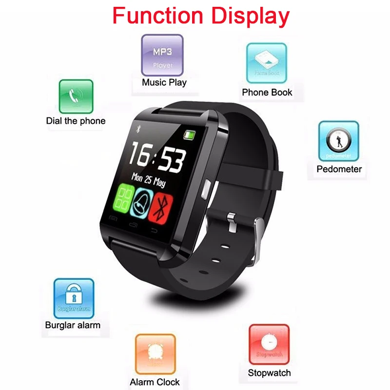 CHIGU U8 Bluetooth Smart Watch for iPhone IOS Android Smart Phone Wear Clock Wearable Device Smartwatch PK A1 GT08 DZ09