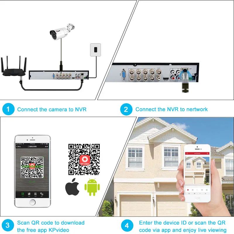  Sistema de cámara CCTV 8CH 5MP 1944P AHD cámara de seguridad DVR Kit CCTV impermeable al aire libre